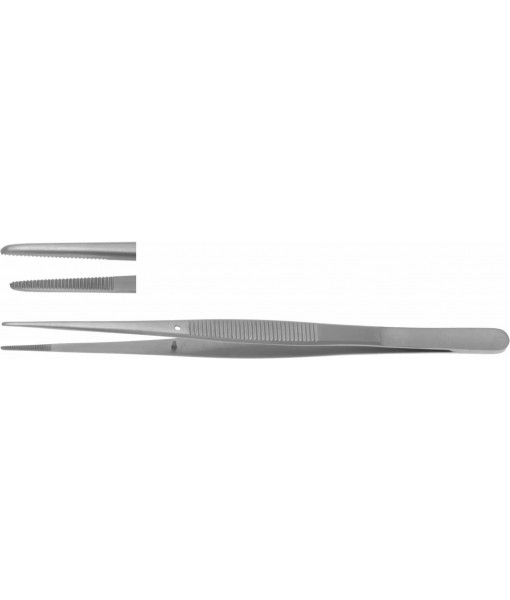 ELCON SEMKEN DISSECTING FORCEPS 155MM, STRAIGHT, WIDTH 1,3MM, WITH GUIDE PIN