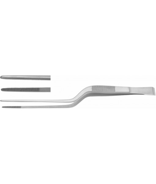 ELCON TAYLOR DISSECTING FORCEPS 185MM, BAYONET SHAPE WITH DISSECTOR END