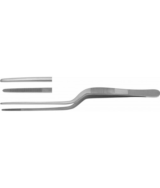 ELCON ADSON DISSECTING FORCEPS 185MM, BAYONET-SHAPED, WORKING LENGTH