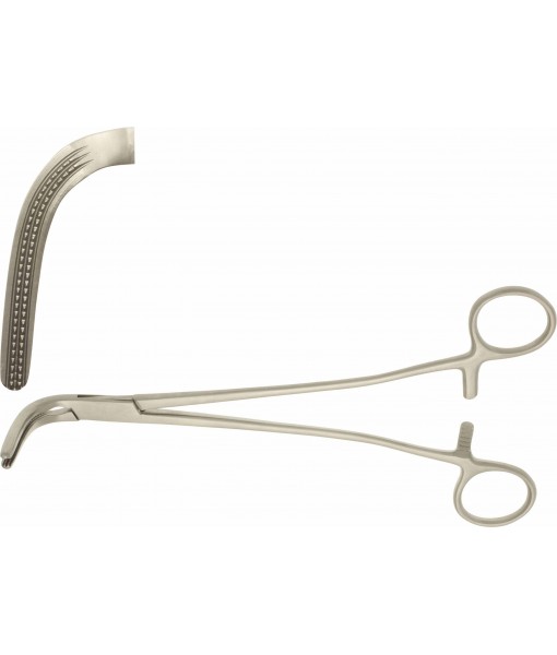 ELCON ROGERS ATRAUMATIC HYSTERECTOMY FORCEPS 230MM ANGLED