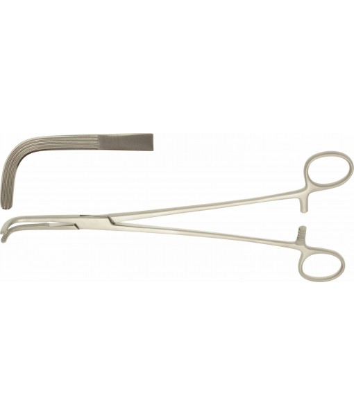 ELCON MIXTER DISSECTING FORCEPS 250MM ANGLED LONGITUDINAL SERRATED