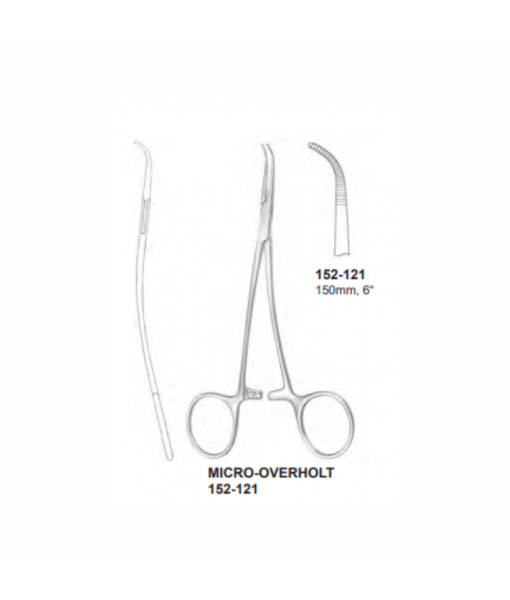ELCON MICRO-OVERHOLT DISSECTING FORCEPS 150MM S-CURVED