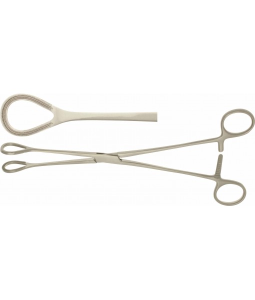 ELCON STONE DEBAKEY OVUM FORCEPS 250MM