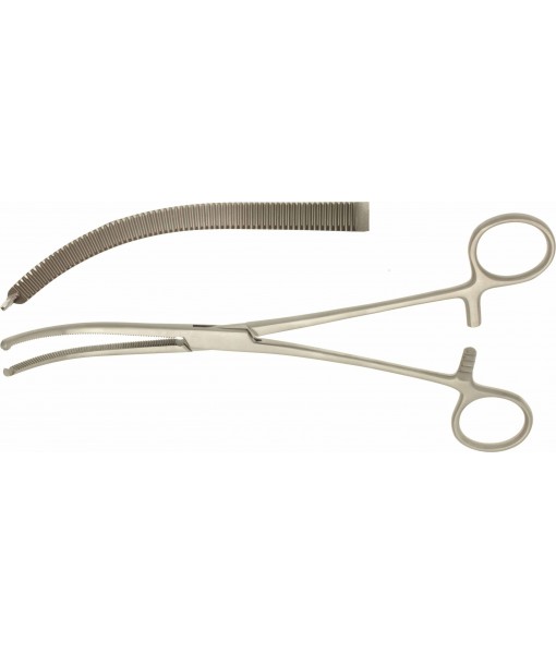 ELCON ROCHESTER-OCHSNER ARTERY FORCEPS 220MM CURVED, 1X2 TEETH
