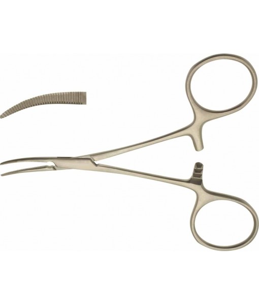 ELCON ULTRAFINE HARTMANN MOSQUITO ARTERY FORCEPS 100MM CURVED