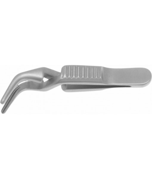 ELCON DEBAKEY-DIETHRICH ATRAUM. MICRO BULLDOG CLAMP ANGLED, TOTAL LENGTH 44MM, JAWS 10MM