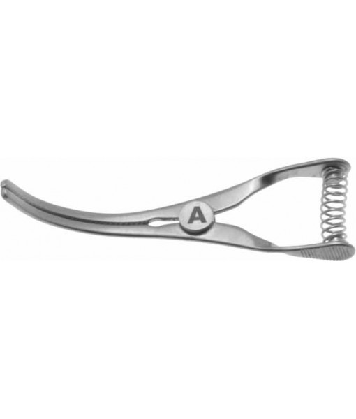 ELCON TITAN ATRAUM. BULLDOG CLAMP STRONG CURVED, TOTAL LENGTH 50MM, JAWS 23MM FOR ARTERIES