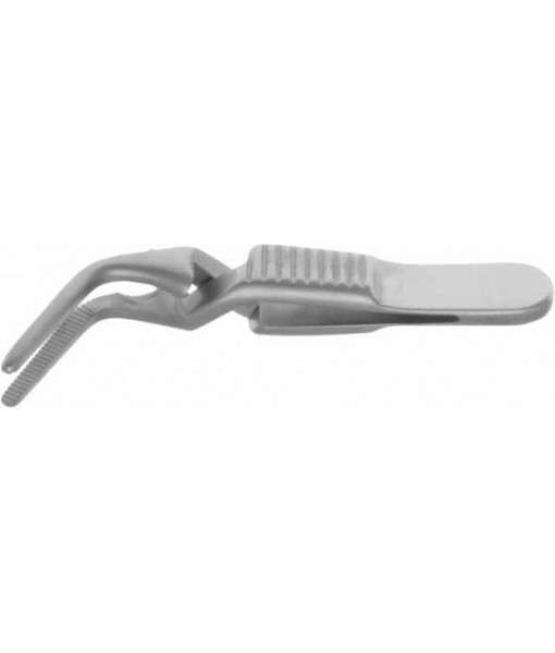 ELCON DIETHRICH MIKRO BULLDOG CLAMP ANGLED TOTAL LENGTH 43MM, JAWS 8MM