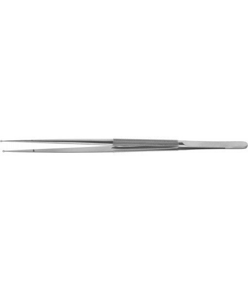ELCON MICRO RING FORCEPS 230MM, STRAIGHT, ROUND HANDLE Ø8MM, SMOOTH, Ø2X1MM