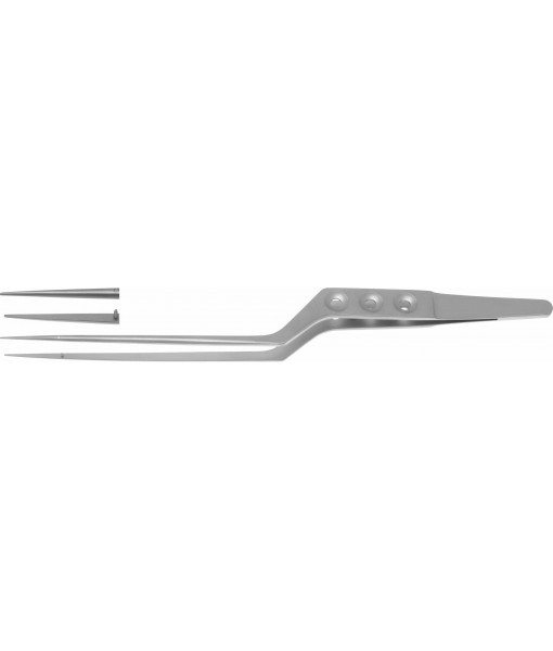 ELCON YASARGIL MICRO FORCEPS 240MM, STRAIGHT, WIDTH 0,9MM, BAYONET-SHAPED, WORKING LENGTH 115MM