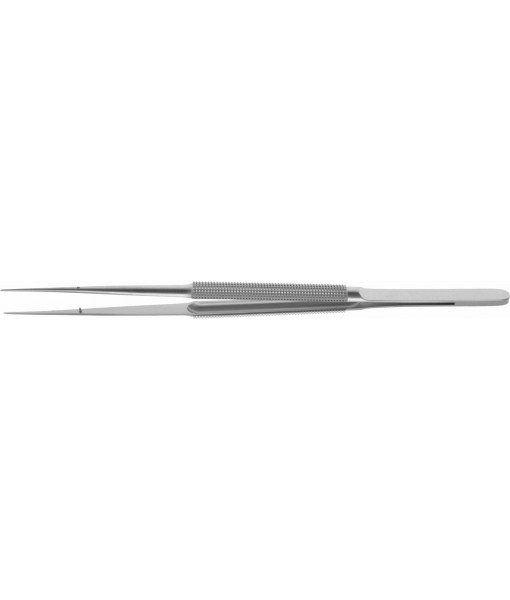 ELCON MICRO FORCEPS 180MM, STRAIGHT, ROUND HANDLE Ø8MM, WIDTH 0,7MM, DIAMOND COATED