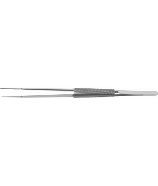 ELCON MICRO FORCEPS 210MM, STRAIGHT, ROUND HANDLE Ø8MM, SMOOTH, WIDTH 0,7MM