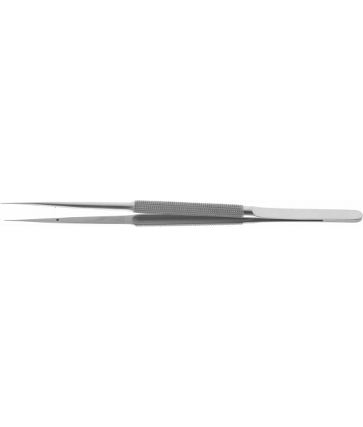 ELCON MICRO FORCEPS 180MM, STRAIGHT, ROUND HANDLE Ø8MM, WIDTH 0,3MM, DIAMOND COATED