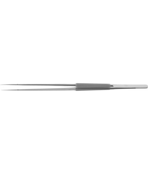 ELCON MICRO FORCEPS 230MM, STRAIGHT, ROUND HANDLE Ø8MM, SMOOTH, WIDTH 0,3MM