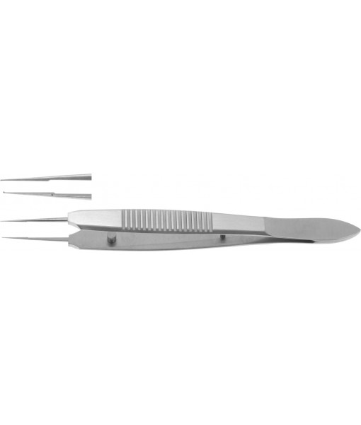 ELCON BONN MICRO FCPS.100MM STRAIGHT 1X2 TEETH 0,12MM WITH PLATFORM SERRATED HANDLE
