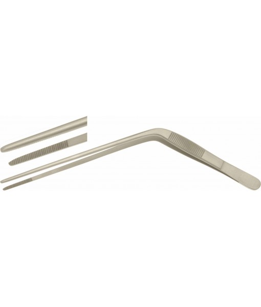 ELCON TROELTSCH NASAL DRESSING FORCEPS 180MM ANGLED, WORKING LENGTH 110MM