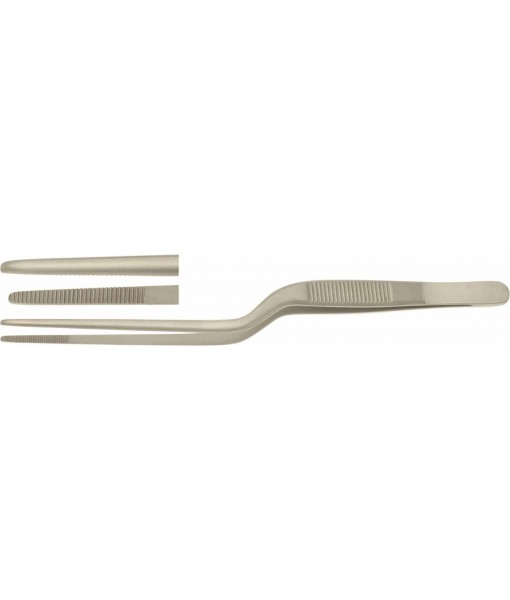 ELCON JANSEN DRESSING FORCEPS 165MM BAYONET-SHAPED, WORKING LENGTH 70MM