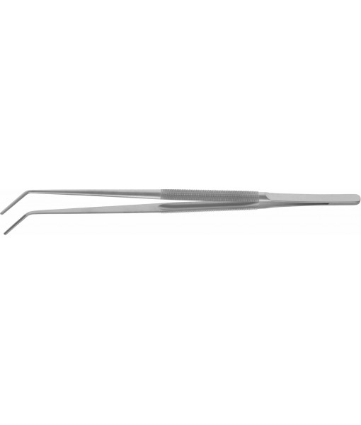 ELCON DEBAKEY ATRAUMATIC MICRO FORCEPS 210MM, ANGLED, ROUND HANDLE Ø8MM, WIDTH 2,0MM