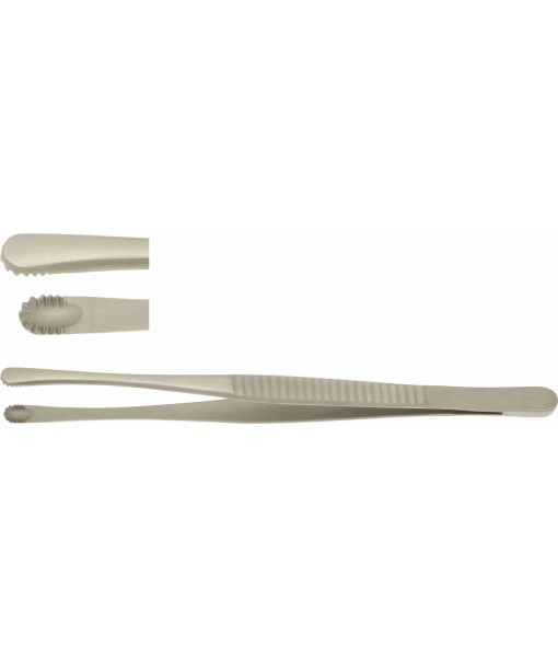 ELCON TISSUE FORCEPS 200MM, STRAIGHT, RUSSIAN PATTERN