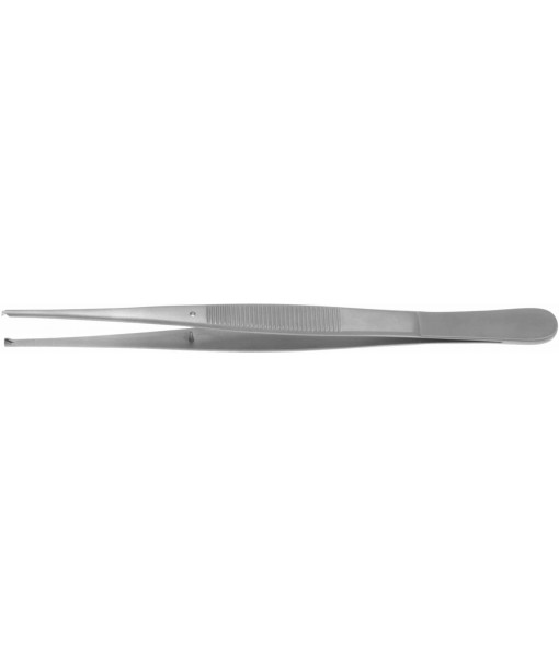 ELCON TISSUE FORCEPS 160MM, STRAIGHT, 1x2 TEETH, DELICATE, WITH GUIDE PIN