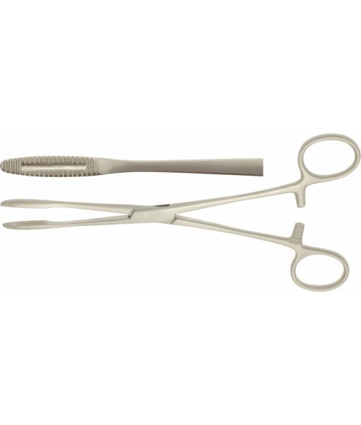 ELCON GROSS-MAIER SPONGE FORCEPS 200MM STRAIGHT, WITH RATCHET