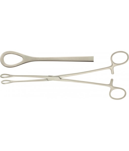 ELCON FOERSTER SPONGE FORCEPS 250MM, STRAIGHT, SMOOTH JAWS