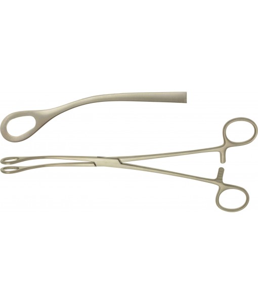 ELCON FOERSTER SPONGE FORCEPS 245MM, CURVED, SMOOTH JAWS