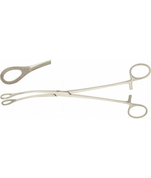 ELCON FOERSTER SPONGE FORCEPS 245MM, CURVED, SERRATED JAWS