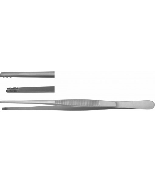 ELCON BROWN TISSUE FORCEPS 150MM, STRAIGHT, 9x9 TEETH