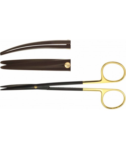 ELCON TUNGSTENCUT METZENBAUM DISSECTION SCISSORS 145MM, CURVED, STUMP, CERAMIC COATED St