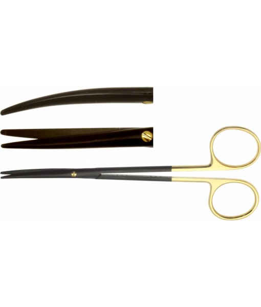 ELCON TUNGSTENCUT METZENBAUM FINO DISSECTING SCISSORS, 145MM, CURVED, STUMP, CERAMIC COATED, TOOTHED St