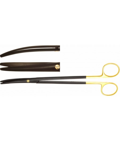 ELCON TUNGSTENCUT METZENBAUM DISSECTION SHEARS 200MM, CURVED, STUMP, CERAMIC COATED, TOOTHED ST