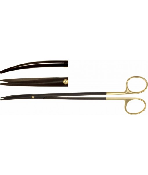 ELCON TUNGSTENCUT METZENBAUM FINO DISSECTING SCISSORS, 200MM, CURVED, STUMP, CERAMIC COATED, TOOTHED ST