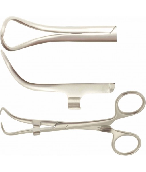 ELCON ROBIN TOWEL FORCEPS 145MM, WITH HOLDER FOR TUBES UP TO Ø13MM