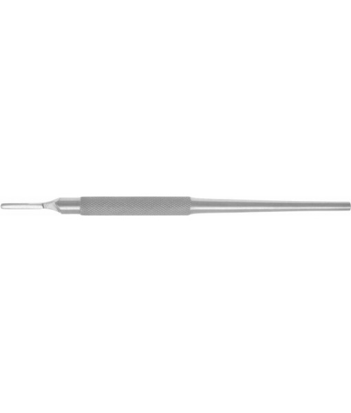 ELCON SCALPEL HANDLE NO.3 145MM STR. ROUND KNURLED HANDLE FOR BLADES FIG
