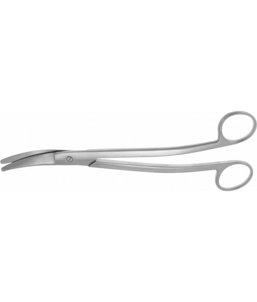 ELCON BOZEMANN UTERINE SCISSORS 220MM, LEAVES STRONGLY CURVED, S-CURVED, STUMP ST