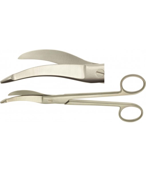 ELCON WALDMANN EPISIOTOMY SCISSORS 180MM, CURVED, ONE LEAF TOOTHED St