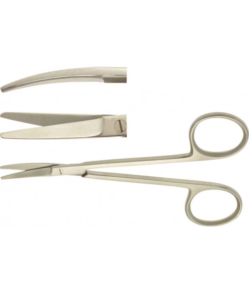 ELCON IRIS SCISSORS 115MM, CURVED, STUMP ST