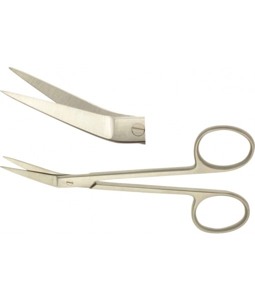 ELCON IRIS SCISSORS 115MM, ANGLED SIDEWAYS, POINTED St