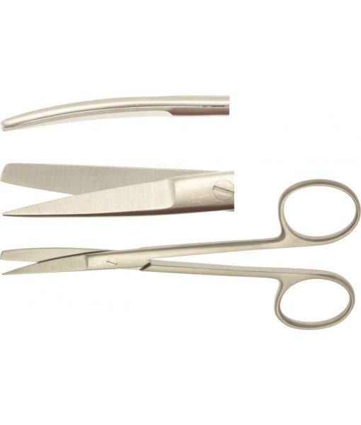 ELCON WAGNER SURGICAL SCISSORS 120MM, CURVED, POINTED/STUMP ST