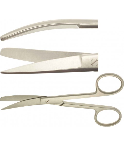 ELCON SURGICAL SCISSORS 115MM, CURVED, POINTED/STUMP ST