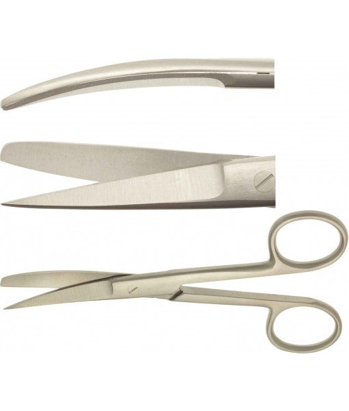 ELCON SURGICAL SCISSORS 130MM, CURVED, POINTED/STUMP ST