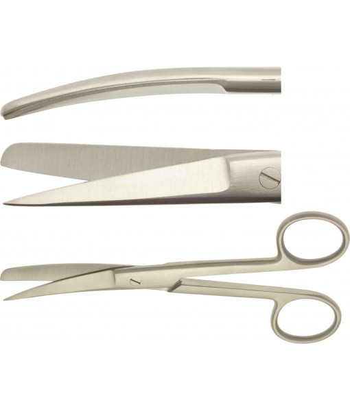 ELCON SURGICAL SCISSORS 145MM, CURVED, POINTED/STUMP ST
