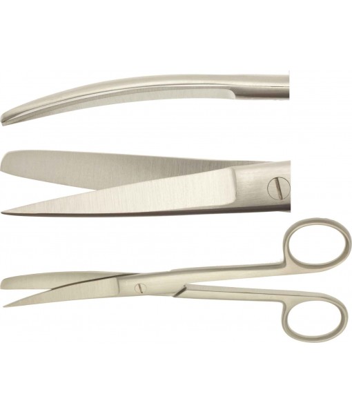 ELCON SURGICAL SCISSORS 155MM, CURVED, POINTED/STUMP ST