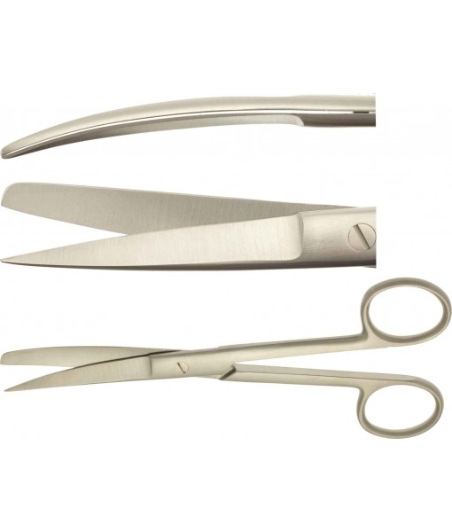 ELCON SURGICAL SCISSORS 165MM, CURVED, POINTED/STUMP ST