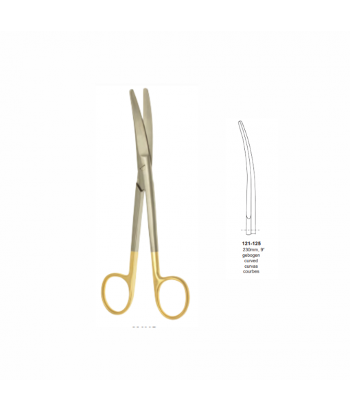 ELCON TUNGSTENCUT MAYO DISSECTING SCISSORS 230MM, CURVED, BLUNT