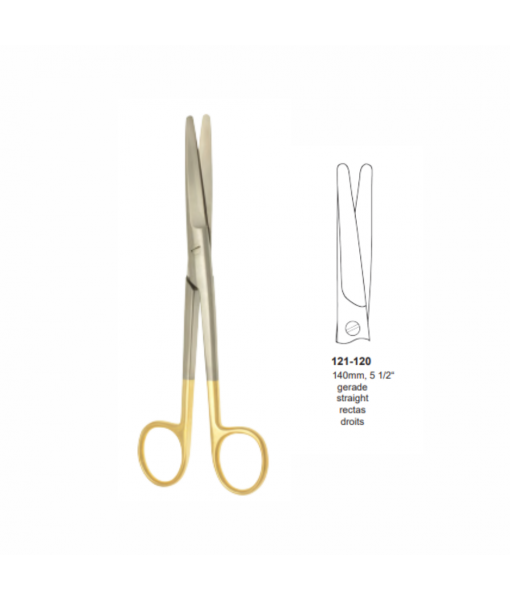 ELCON TUNGSTENCUT MAYO DISSECTING SCISSORS 190MM, STRAIGHT, BLUNT