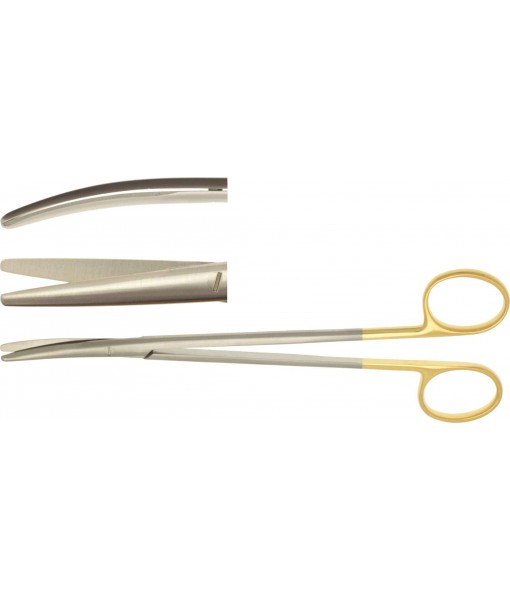 ELCON TUNGSTENCUT METZENBAUM DISSECTION SHEARS 180MM, CURVED, STUMP ST