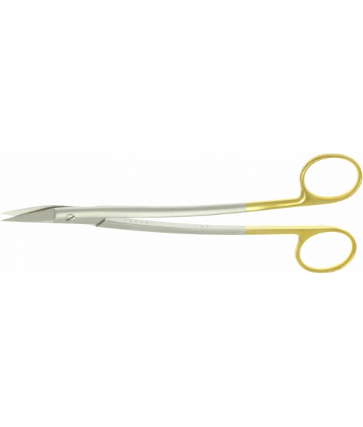 ELCON TUNGSTENCUT DEAN TONSIL SCISSORS 175MM, S-CURVED, ONE LEAF TOOTHED St