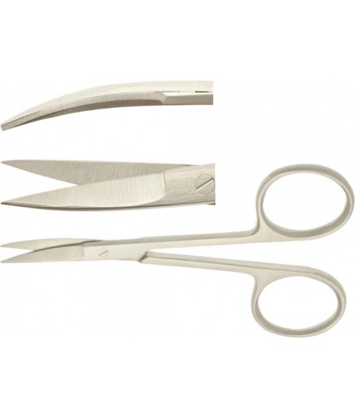 ELCON IRIS SCISSORS 90MM, CURVED, POINTED ST